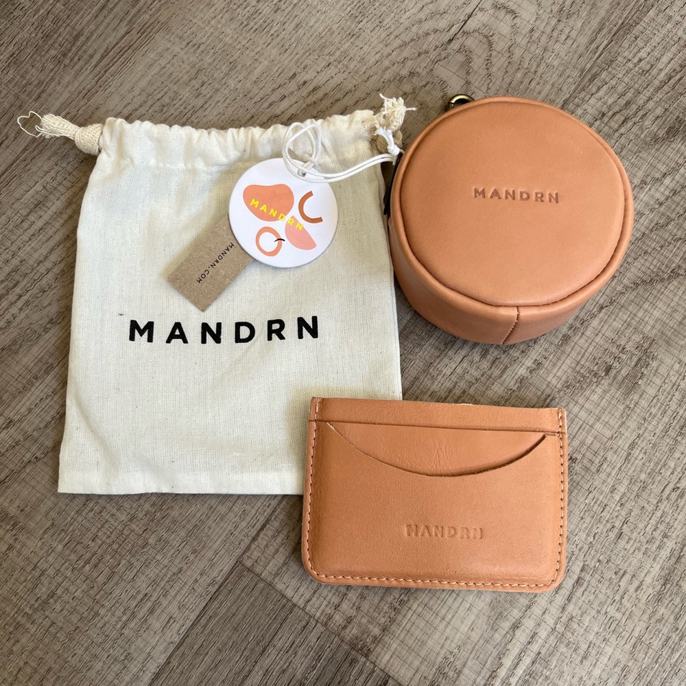 MANDRN Leather Rover Pouch and Card Wallet Set